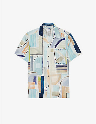 REISS：Lexi 图案印花再生聚酯纤维衬衫