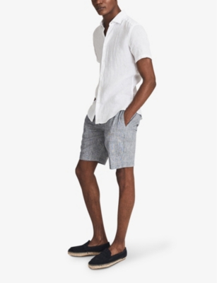 Shop Reiss Men's White Holiday Slim-fit Linen Shirt