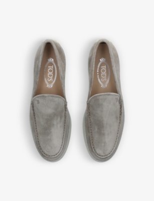 Tod's Gommino Suede Slip-on Driving Shoes In Taupe
