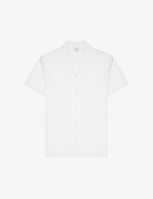 Shop Reiss Men's White Caspa Regular-fit Cotton Shirt