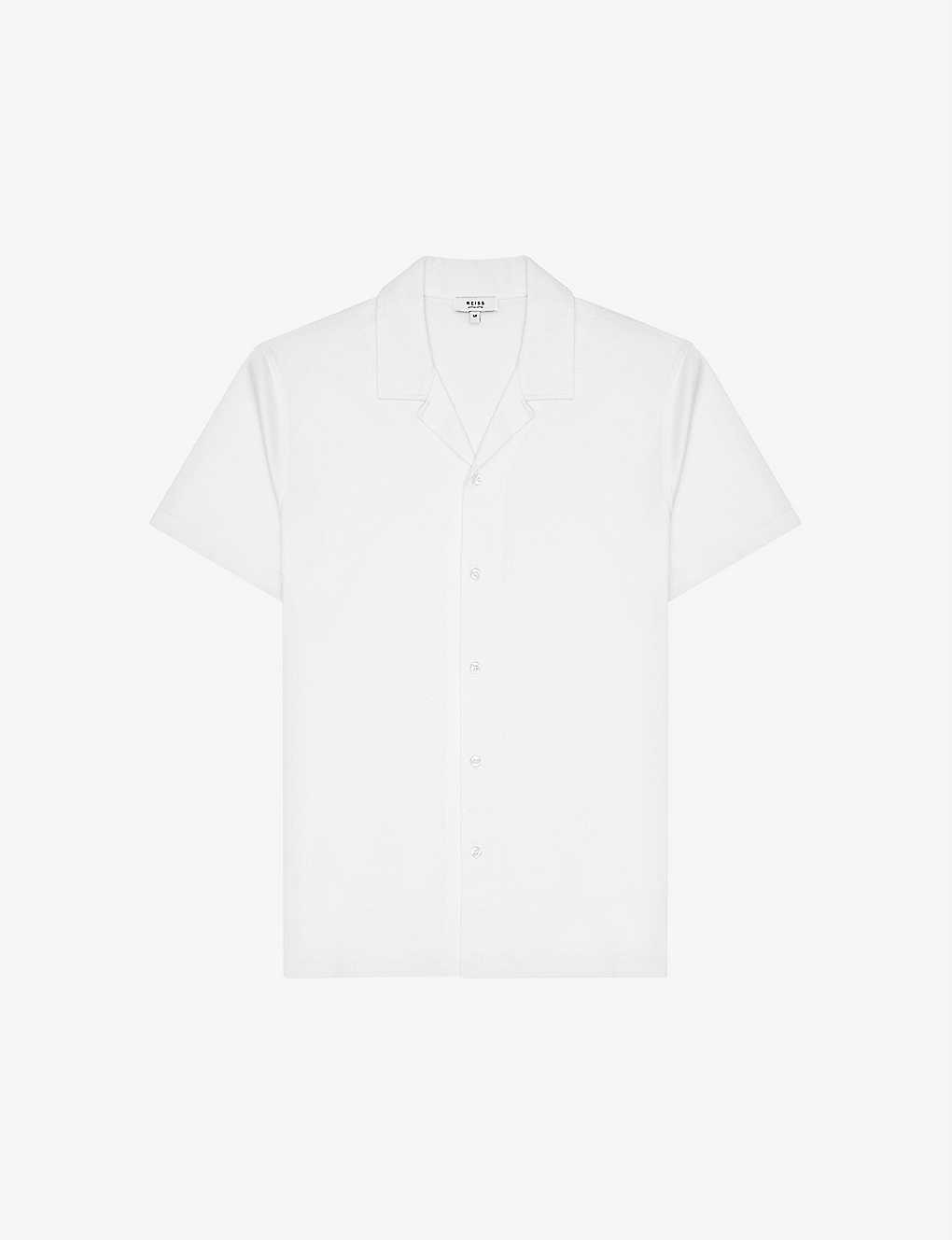 Shop Reiss Caspa Regular-fit Cotton Shirt In White