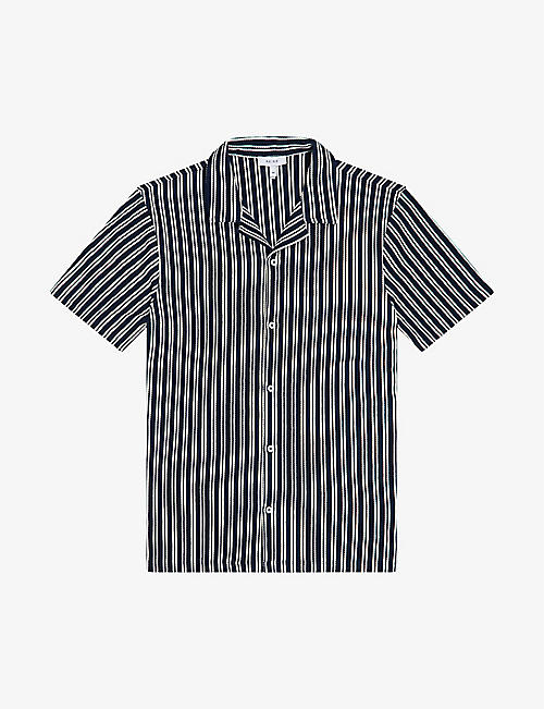 REISS: Striped regular-fit cotton shirt