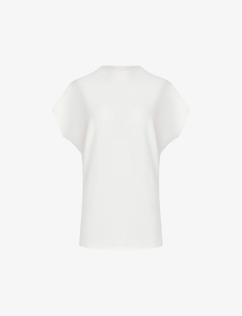 REISS: Poppy high-neck jersey T-shirt