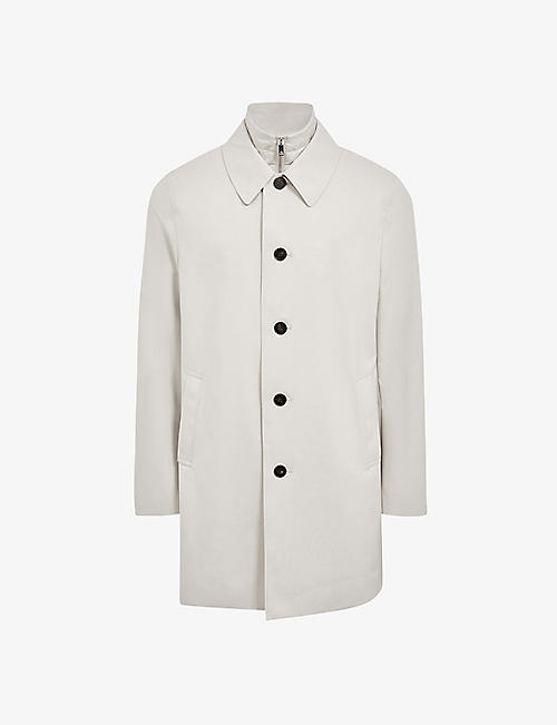 REISS: Perrin single-breasted woven jacket
