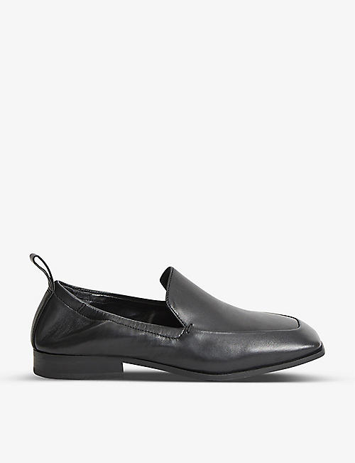 REISS: Ainsley slip-on leather loafers