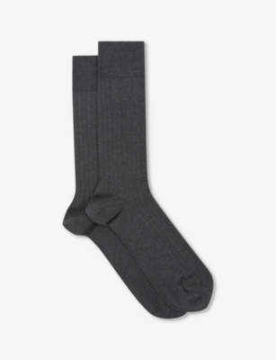 REISS: Fela ribbed stretch-cotton socks