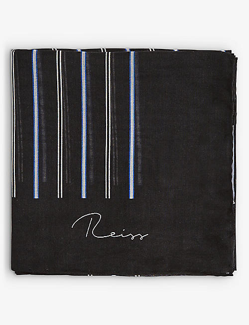 REISS: Butler striped cotton bandana