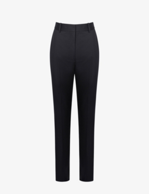 Reiss Haisley Slim-leg Wool-blend Trousers In Navy