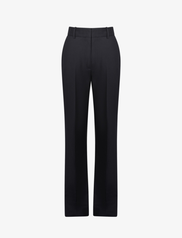 Haisley flared-leg mid-rise stretch wool-blend trousers