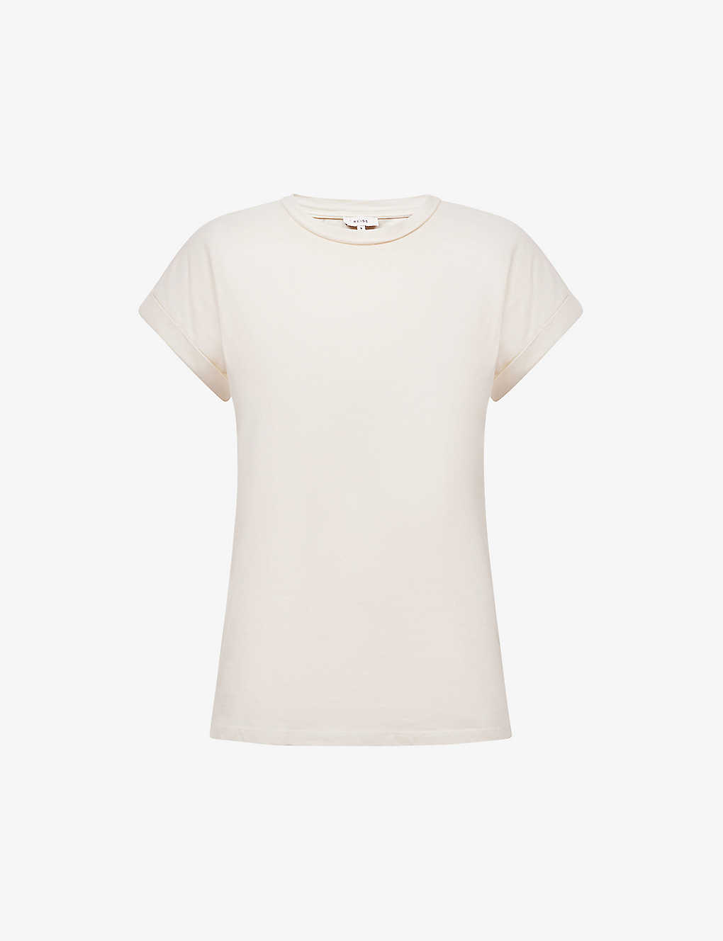 Reiss Womens Cream Tereza Cotton-jersey T-shirt