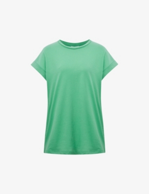 Reiss Poppy High Neck Top In Green