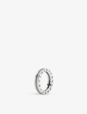 BVLGARI: B.zero1 one-band 18ct white-gold and 0.84ct round-cut diamond ring