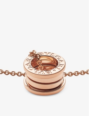 BVLGARI: B.zero1 two-band 18ct rose-gold pendant necklace