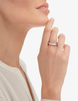Shop Bvlgari Womens White Gold B.zero1 18ct White-gold Ring