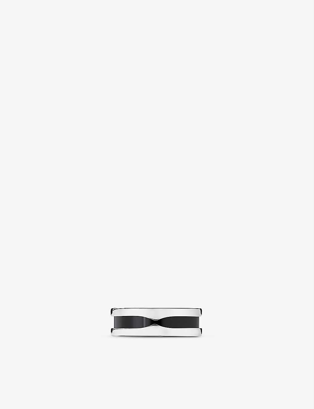BVLGARI Save the Children sterling silver and black ceramic one-band ring