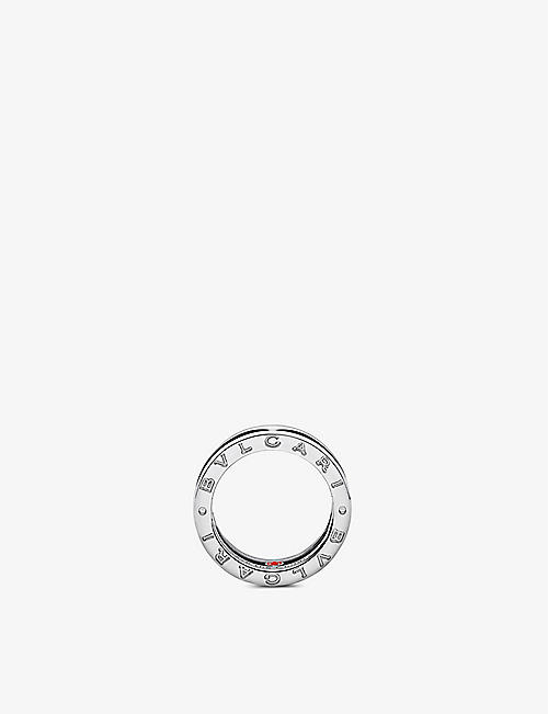 BVLGARI: Save the Children sterling silver and black ceramic one-band ring