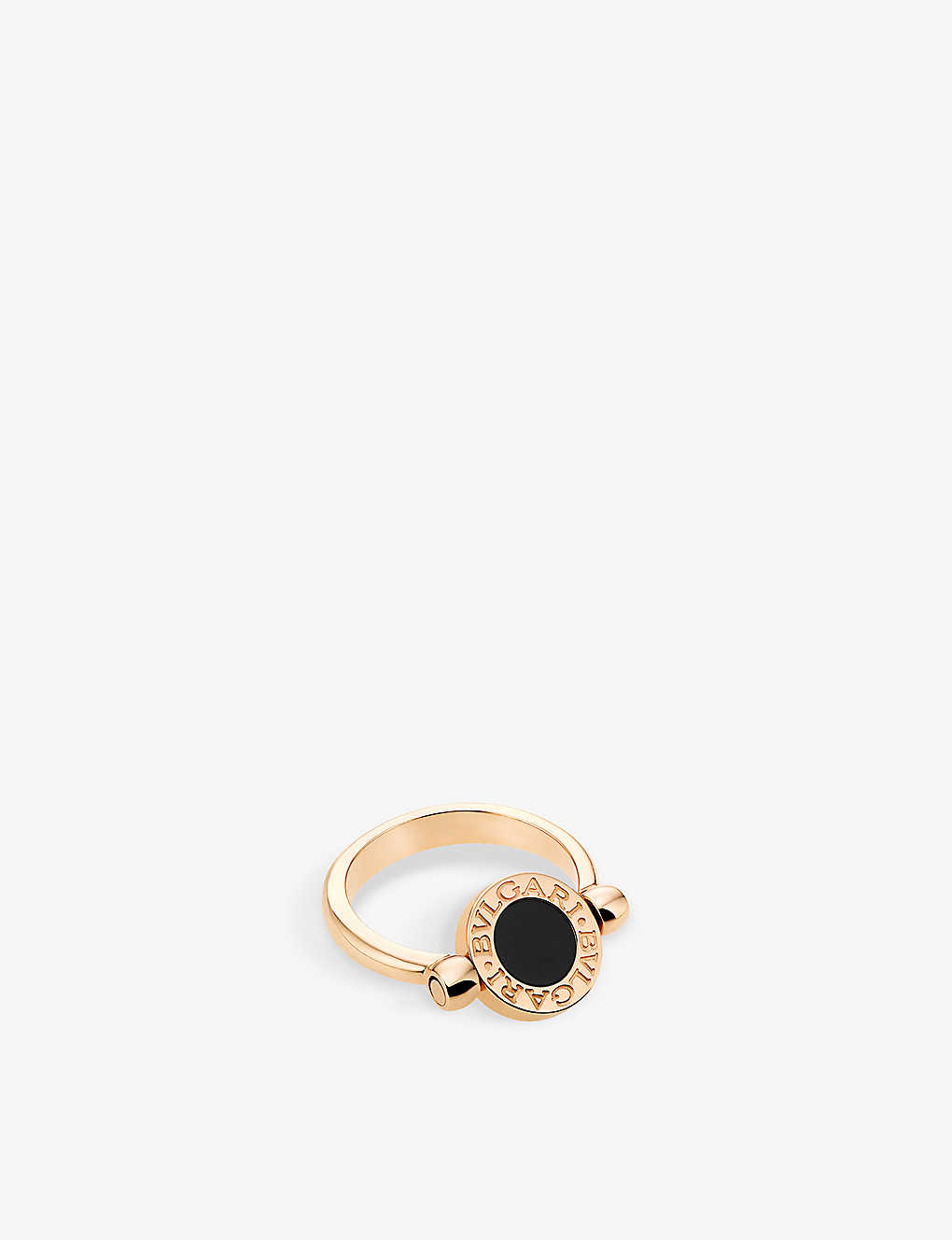Bvlgari Womens Rose Gold 18ct Rose-gold, Onyx And Mother-of-pearl Ring