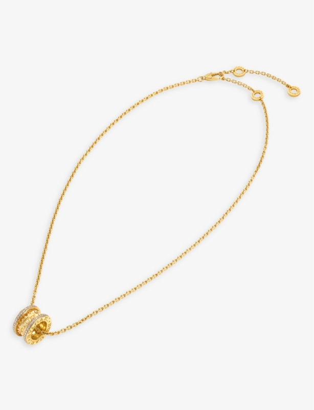 B.zero1 Rock 18ct yellow-gold and 0.38ct brilliant-cut diamond pendant necklace