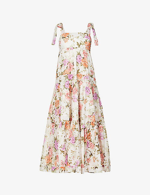 ZIMMERMANN: Pattie floral-print cotton midi dress