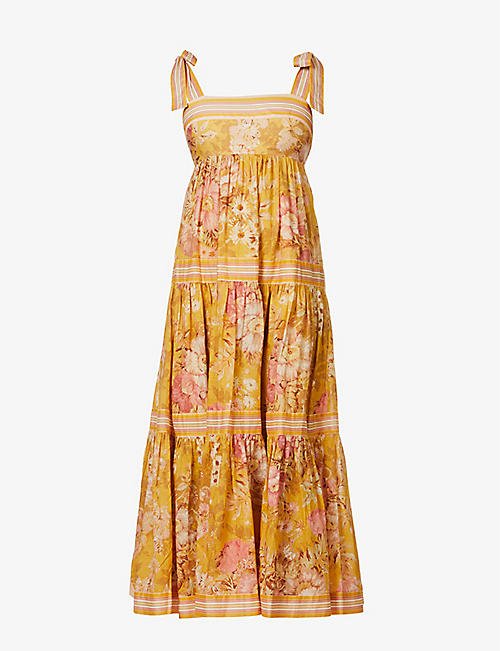 ZIMMERMANN: Pattie floral-print cotton midi dress