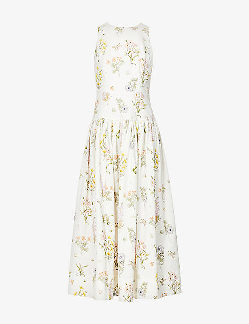 ZIMMERMANN: Jeannie floral-print stretch-cotton midi dress