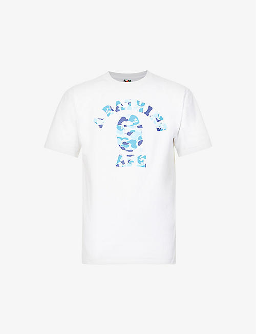 A BATHING APE: College camouflage-print cotton-jersey T-shirt