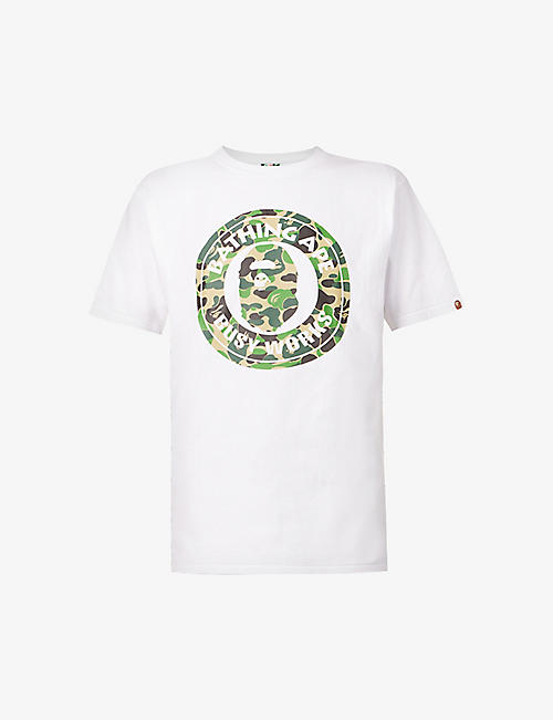 A BATHING APE: Busy Works graphic-print cotton-jersey T-shirt