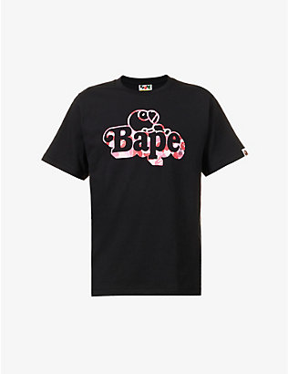 A BATHING APE: Graphic-print regular-fit cotton-jersey T-shirt