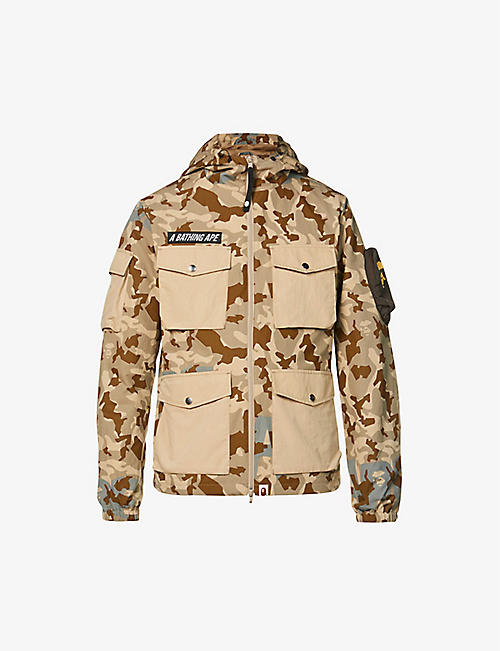 A BATHING APE: Camouflage-print cotton-blend jacket