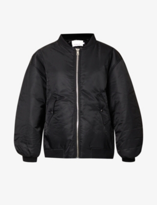 The Frankie Shop Astra Technical Bomber Jacket In Black