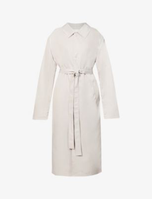 The Frankie Shop Eddie Relaxed-fit Shell Coat In Oyster | ModeSens