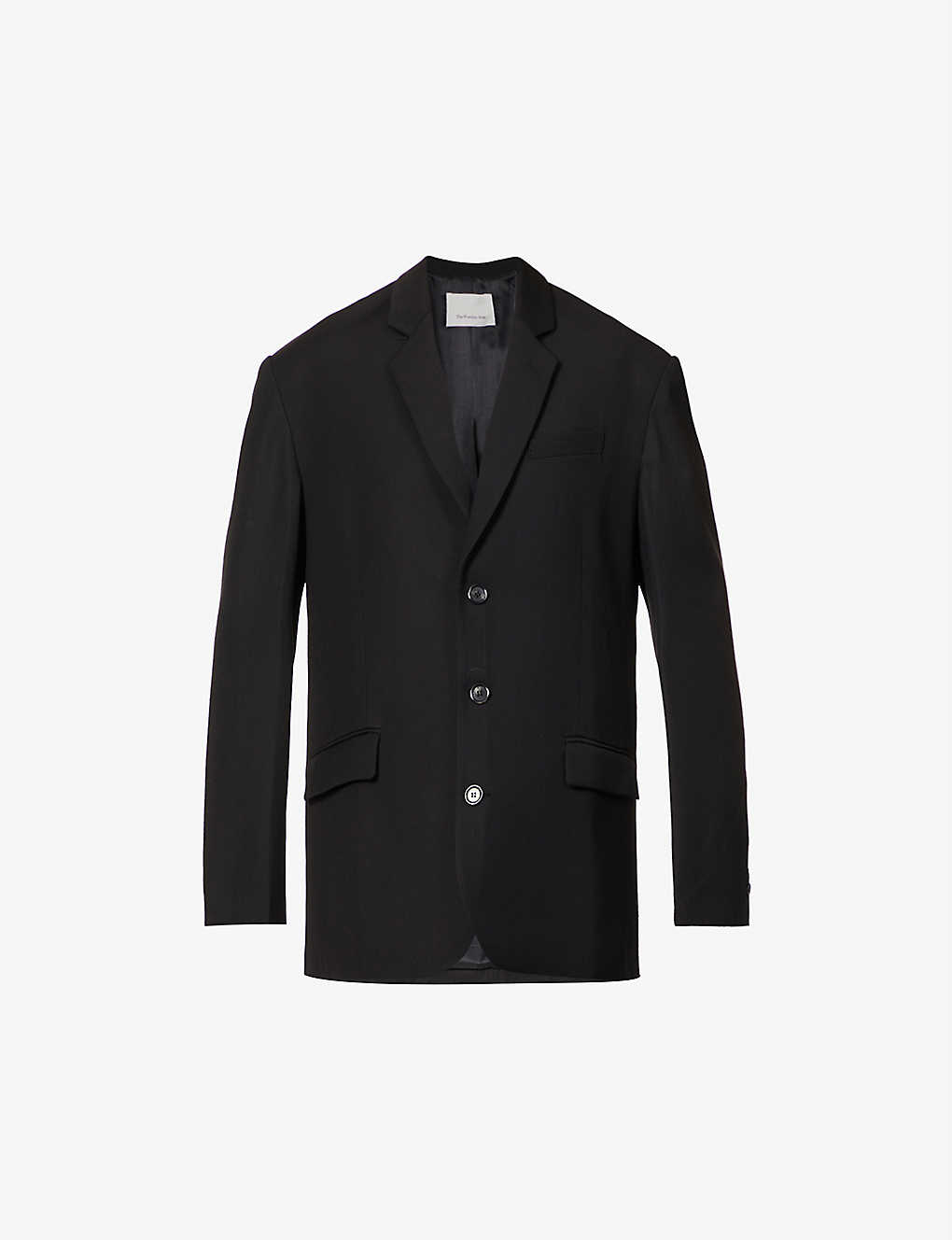 The Frankie Shop Gelso Oversized Tencel-blend Blazer In Black