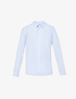 SPORTY AND RICH CHARLIE BRAND-EMBROIDERED ORGANIC-COTTON SHIRT