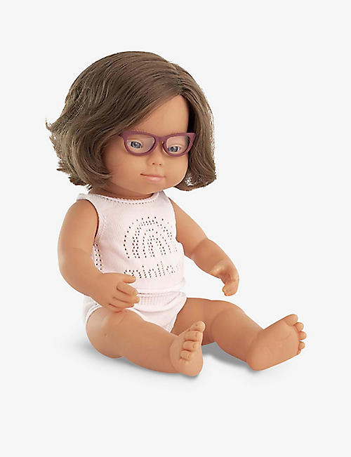 MINILANDS: Educational female baby doll with Down's syndrome 38cm