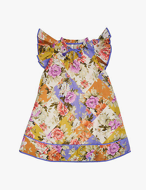 ZIMMERMANN: Pattie floral-print cotton-poplin dress 4-10 years