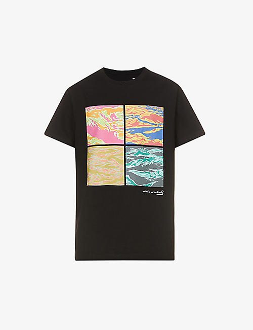 MAHARISHI：Maharishi x Andy Warhol 图案印花有机棉平纹针织 T 恤