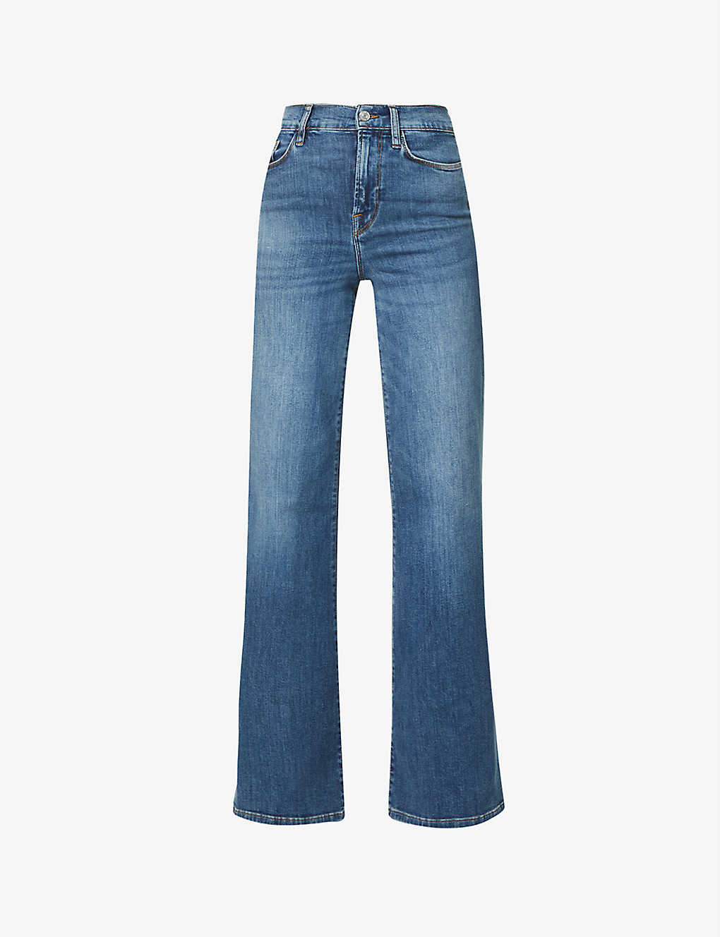 Selfridges & Co Women Clothing Jeans High Waisted Jeans Le Palazzo high-rise wide-leg cotton-blend denim jeans 