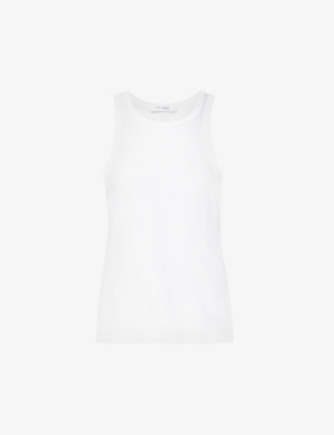 FRAME - Ringer sleeveless cotton tank top | Selfridges.com