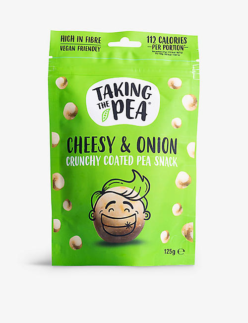 SNACKS: Taking the Pea Cheesy And Onion crunchy pea snack 125g