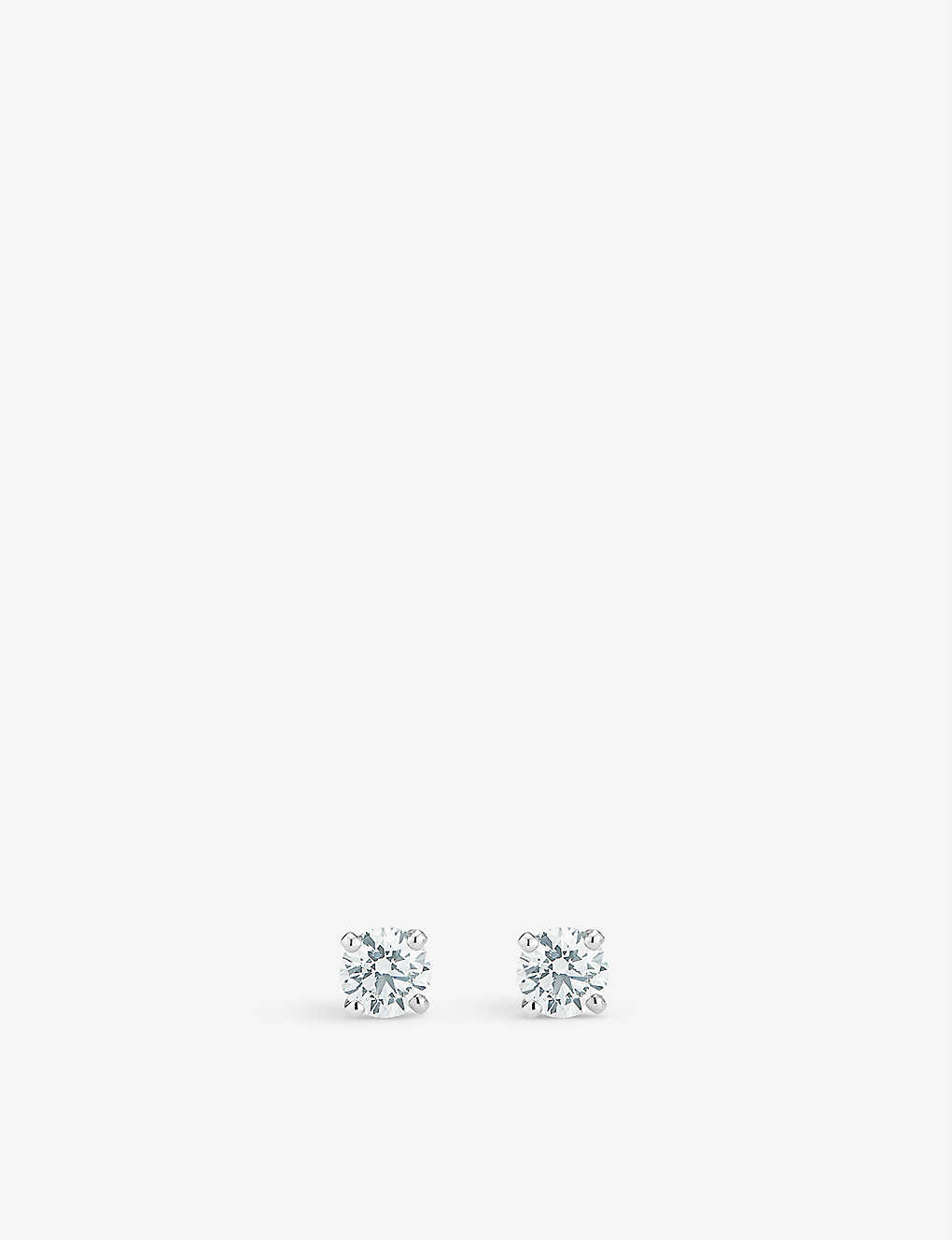 Shop De Beers My First  Classic Stud 0.20ct Diamond Earrings In Platinum