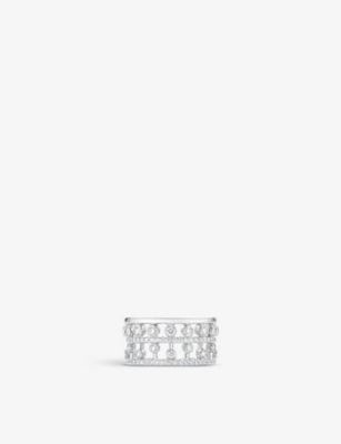 De Beers Dewdrop 18ct White-gold And 0.89ct Round-cut Diamond Ring In 18k White Gold