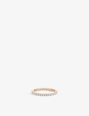 De Beers Classic 18ct Rose Gold And 0.23ct Round-cut Diamond Eternity Ring In Pink