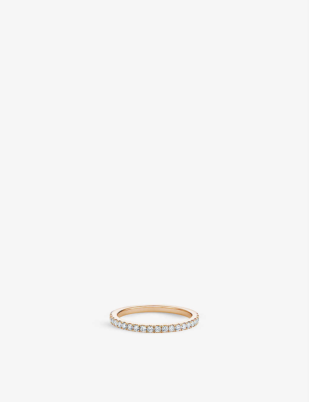 De Beers Classic 18ct Rose Gold And 0.23ct Round-cut Diamond Eternity Ring In Pink