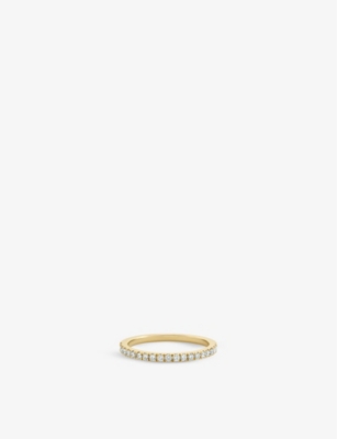 DE BEERS JEWELLERS: Classic 18ct yellow gold and 0.23ct round-cut diamond eternity ring