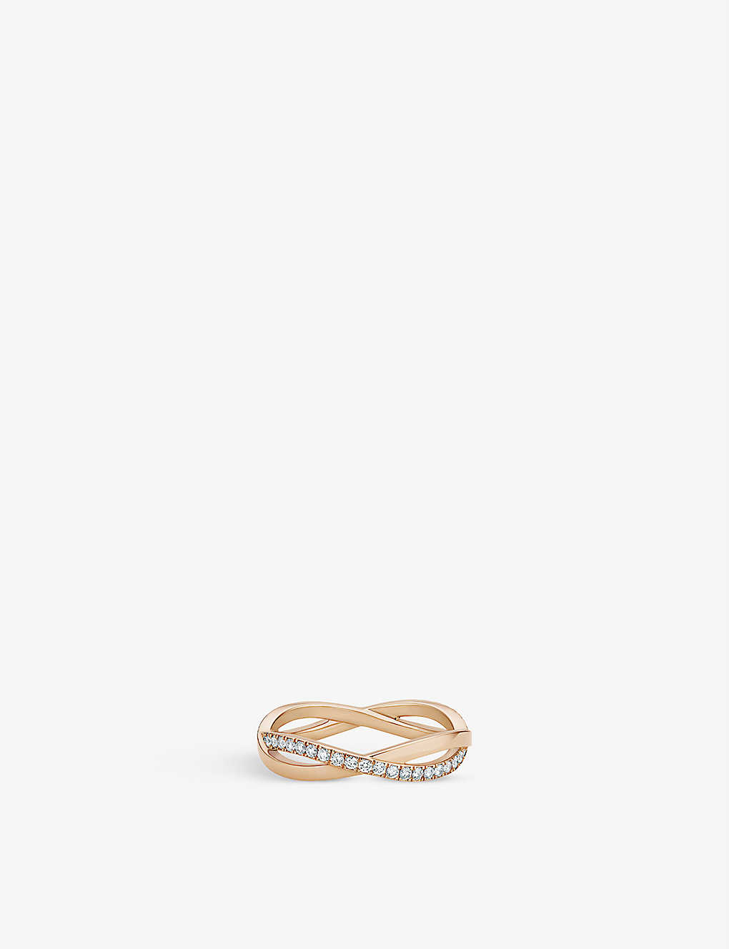 De Beers Jewellers Women's 18k Rose Gold Infinity 18ct Rose Gold And 0.72ct Pavé Diamond Ring