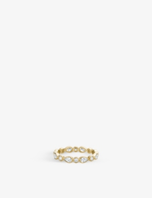 DE BEERS JEWELLERS: Petal 18ct yellow-gold and 0.7ct diamond ring