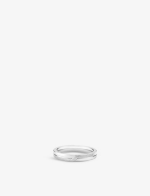Shop De Beers Jewellers Women's 18k White Gold The Promise 18ct White-gold Ring In Silver
