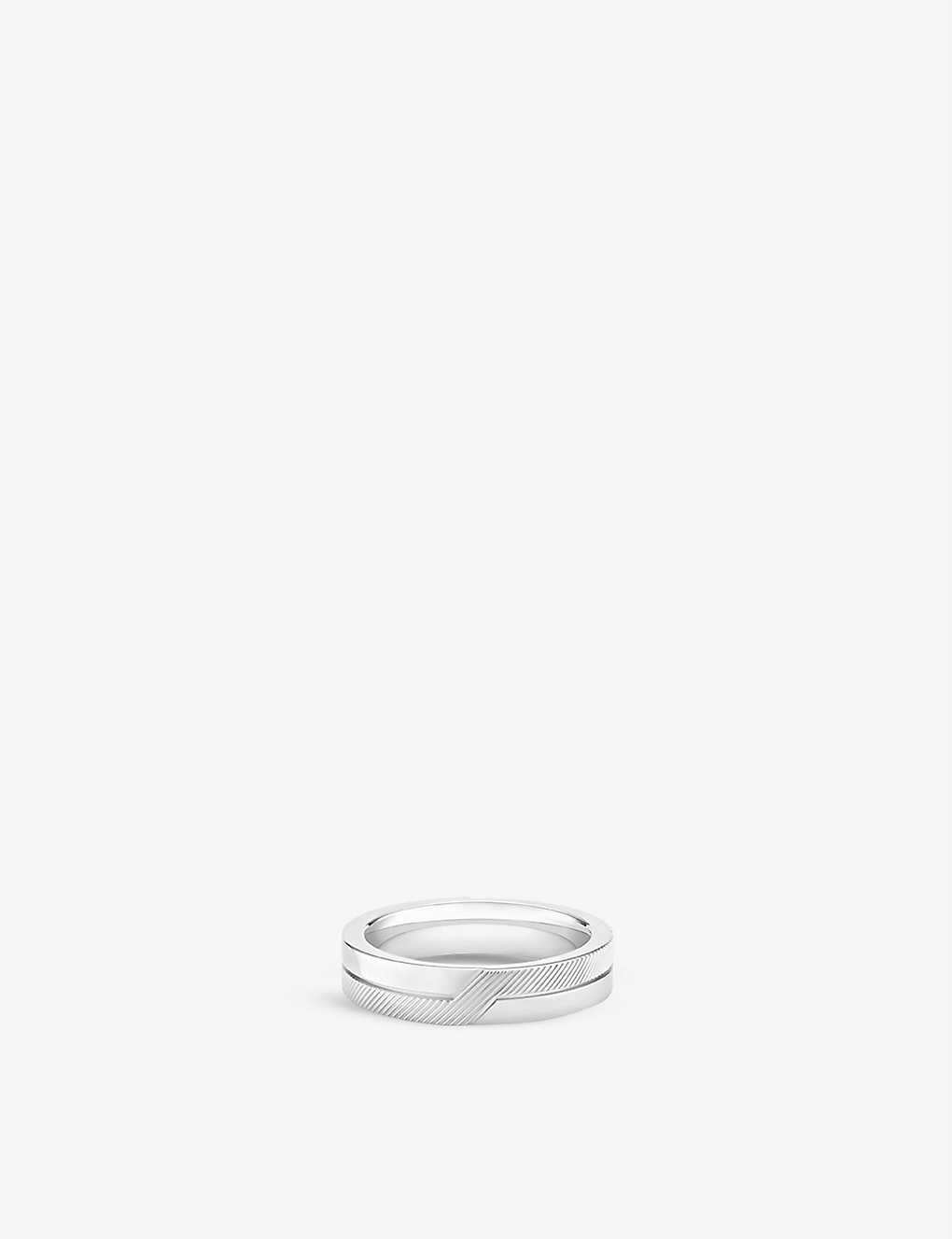 Shop De Beers The Promise 18ct White-gold Ring In Silver