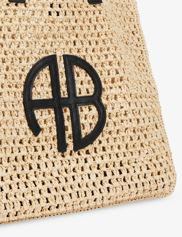 Rio logo-embossed woven straw tote bag