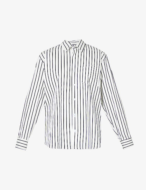 MUSIER PARIS: Besito striped stretch-cotton shirt
